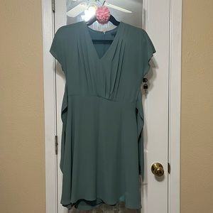 Ann Taylor Grayish Green Dress 00P
